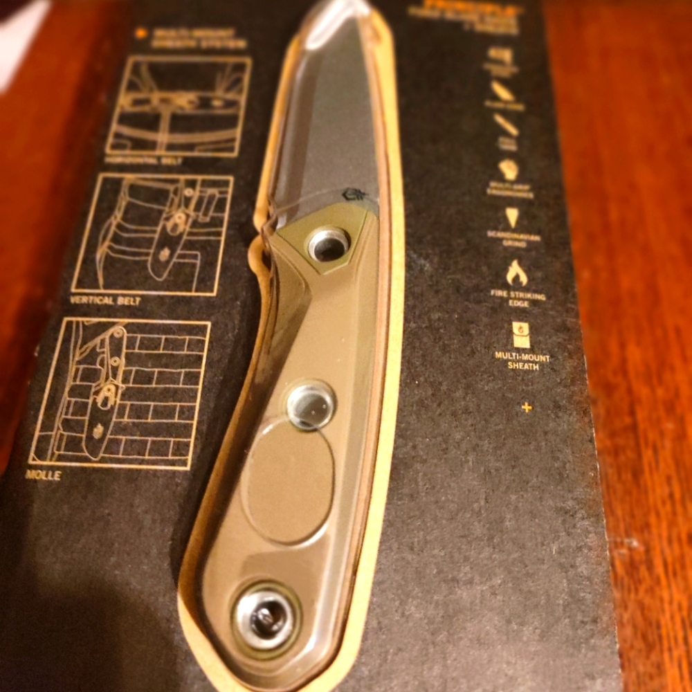 Geber straight knife with adjustable sheath..brand new